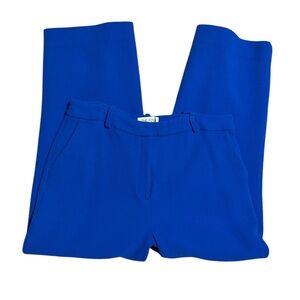 The Fold Royal Blue Straight Leg Virgin Wool Women's Pants Career Preppy Size 12